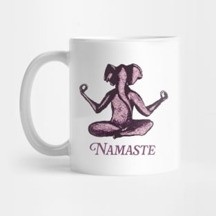 Namaste Pink Elephant Mug